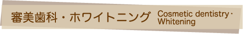 審美歯科・ホワイトニング